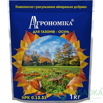 картинка Удобрение для газона Осеннее NPK 0.13.31 1 кг, Агрономика 