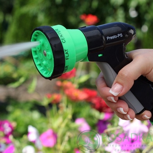 картинка Пистолет для полива пластиковый Presto-PS насадка на шланг (2048N) 