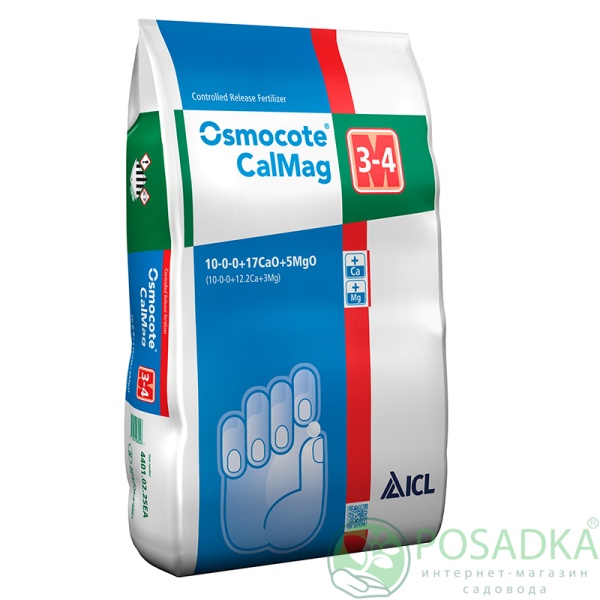 картинка Osmocote +CaMg 10,4+7,6+0+14Ca+5Mg+TE ICL (3-4М) 25 кг 