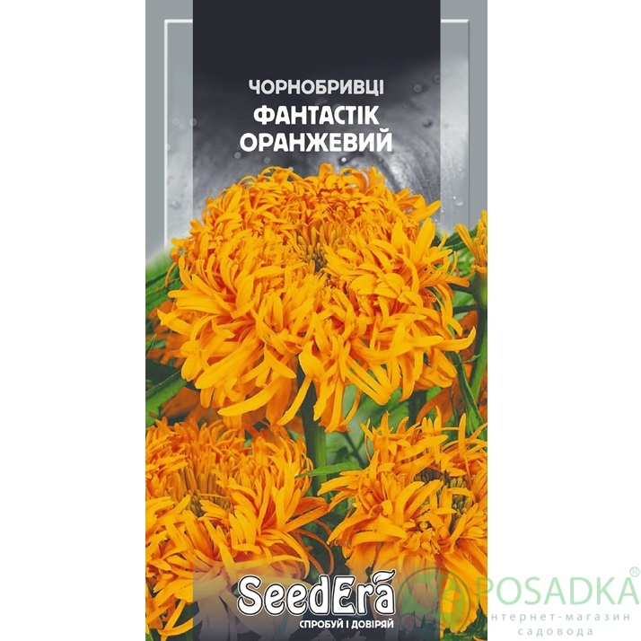 картинка Семена Бархатцы Высокорослые Фантастик Оранжевый 0,5г, Seedera 