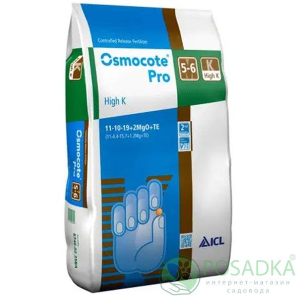 картинка Osmocote Pro High K 11-11-19+2MgO+TE (5-6м), 25 кг 