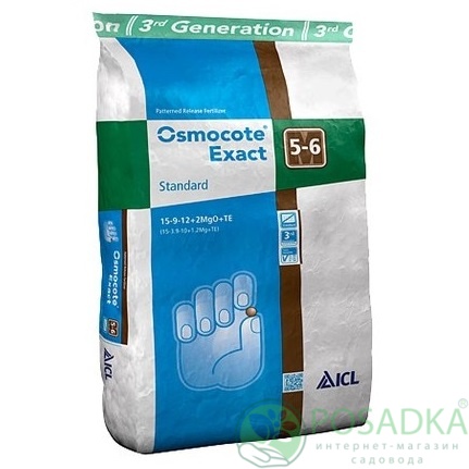 картинка Osmocote Exact Standart 15+9+12+2Mg+Te (5-6M) 500 гр 
