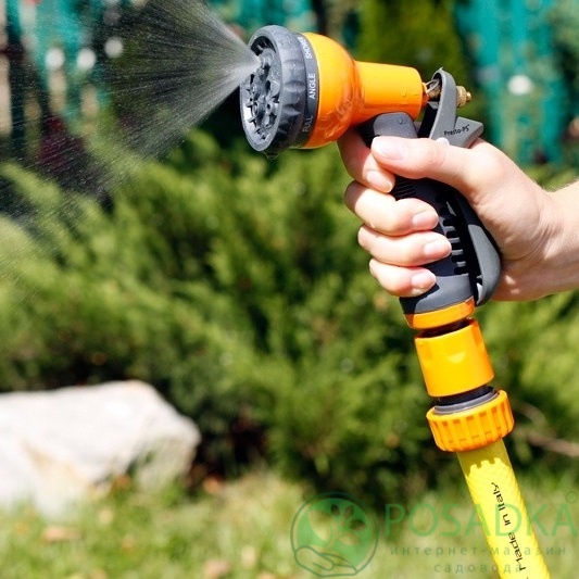 картинка Пистолет для полива металлический Presto-PS насадка на шланг (7204) 