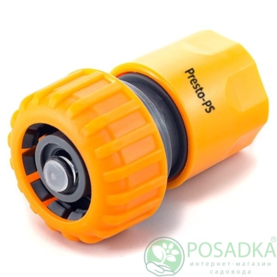 картинка Коннектор Presto-PS для шланга 3/4 дюйма с аквастопом (5820) 