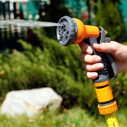 картинка Пистолет для полива металлический Presto-PS насадка на шланг (7204) 