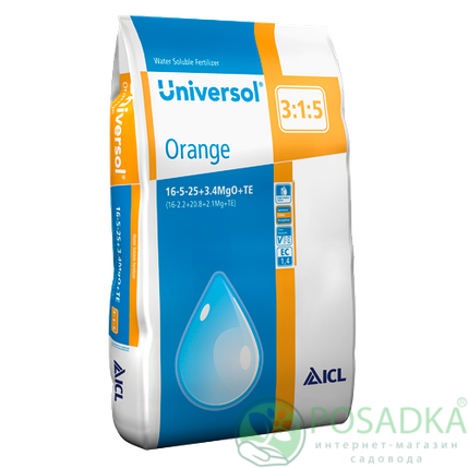 картинка Universol Orange 16-5-25+3,4MgO+Te ICL картинка Universol Orange 16-5-25+3,4MgO+Te ICL
