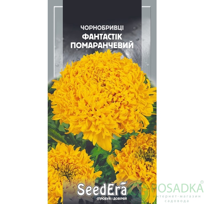 картинка Семена Бархатцы Высокорослые Фантастик Апельсиновый 0,5г, Seedera 