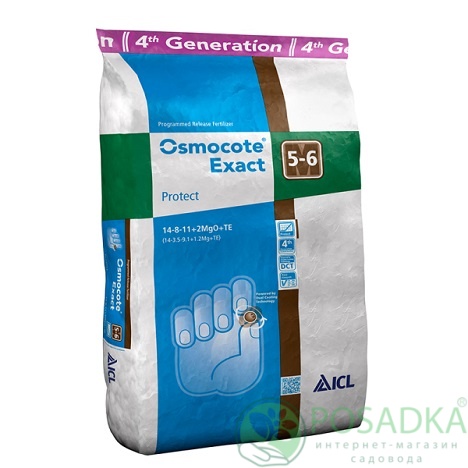 картинка Osmocote Protect 14+8+11+2MgO+Te (8-9М) 25кг 