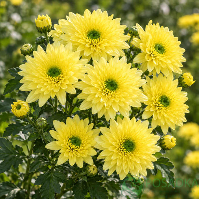 картинка Хризантема веточная Commander Yellow 