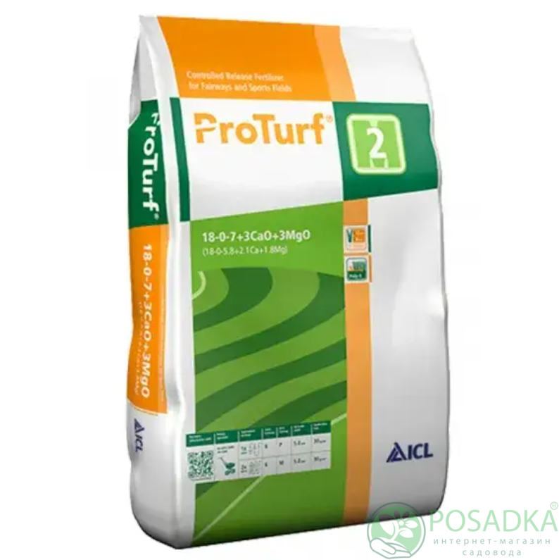 картинка Удобрение ProTurf 18+0+7+8CaO+3MgO, 25 кг 