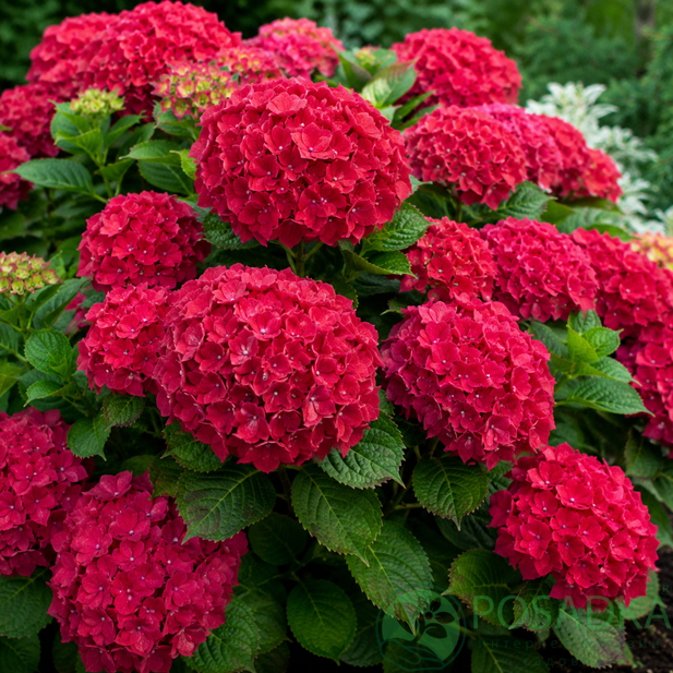 картинка Гортензия крупнолистная Red Beauty (Ред Бьюти) 