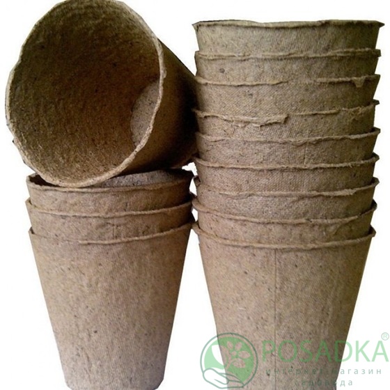 картинка Торфяные горшки для рассады (110х100 мм) 10 шт 