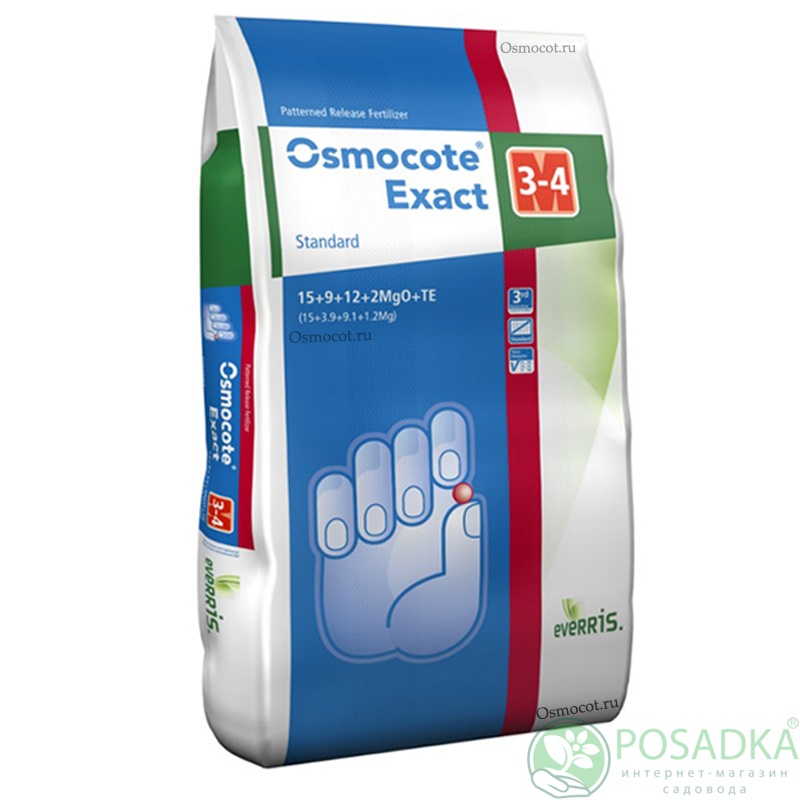 картинка Osmocote Exact Standart 16+9+12+2Mg+Te (3-4M) 25 кг 