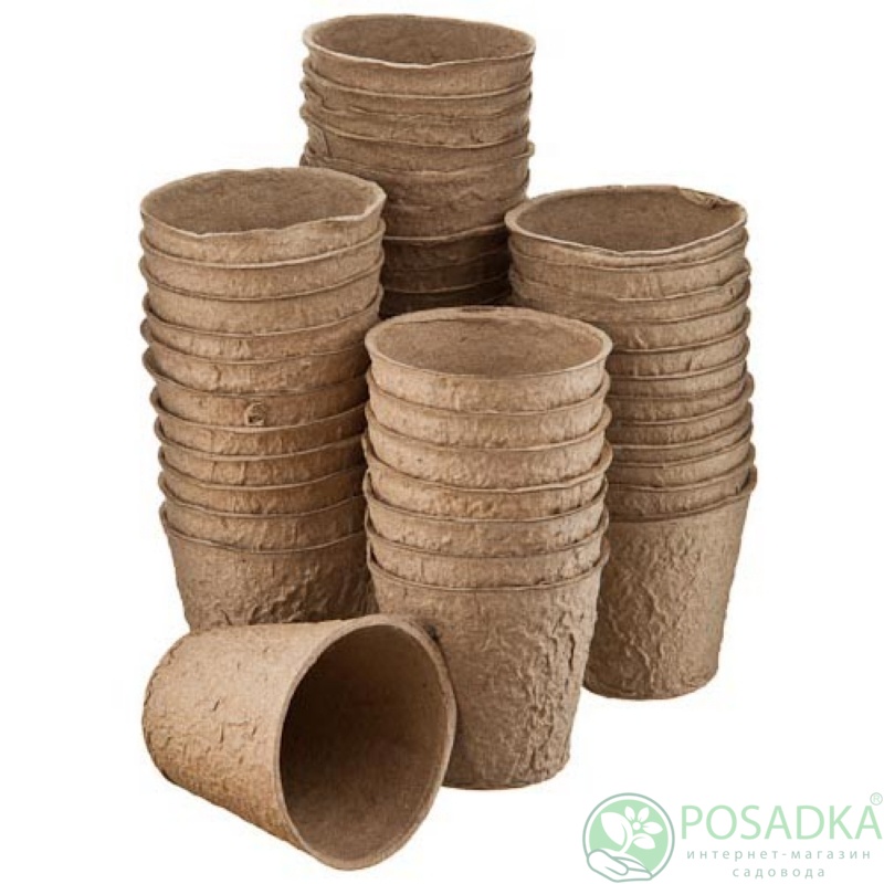 картинка Торфяные горшки для рассады (60х60 мм) 10 шт 