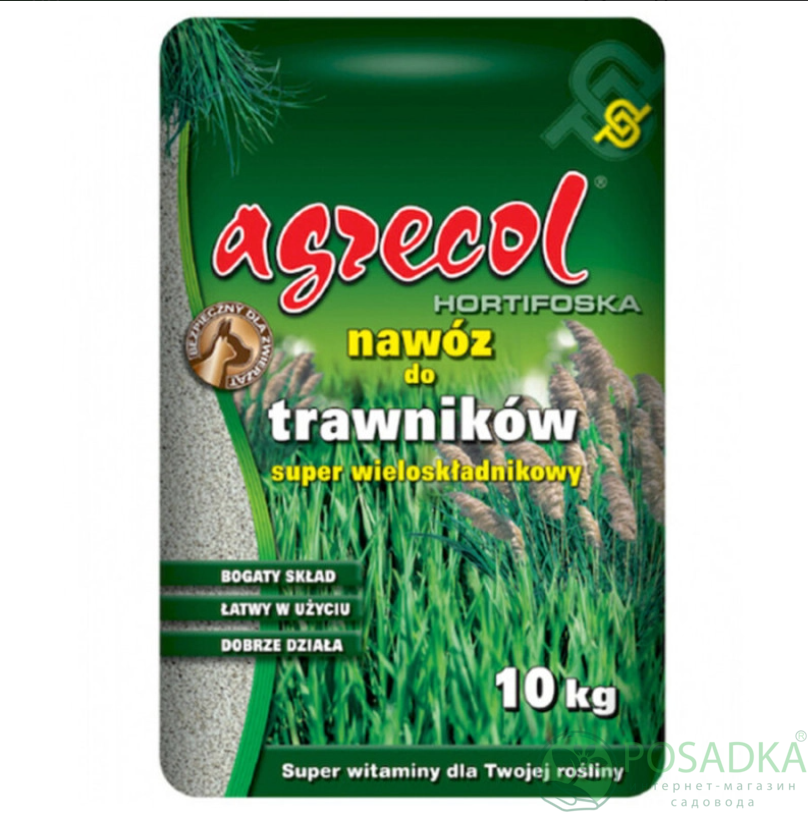 картинка Удобрение для газона 15.5.10 Hortifoska 10 кг Agrecol 