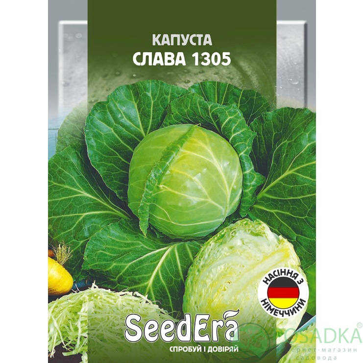 картинка Семена Капуста Белоголовая Слава 1305, 10 г, Seedera 
