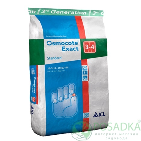 картинка Osmocote Exact Standart 16+9+12+2Mg+Te (3-4M) 500 гр 