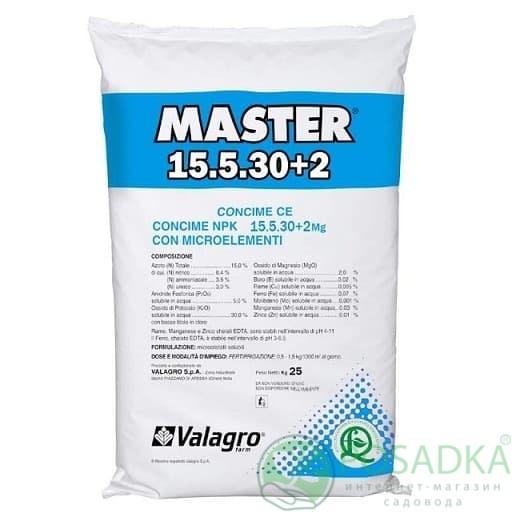 картинка Удобрение Master 15.5.30+2Mg (25 кг) 