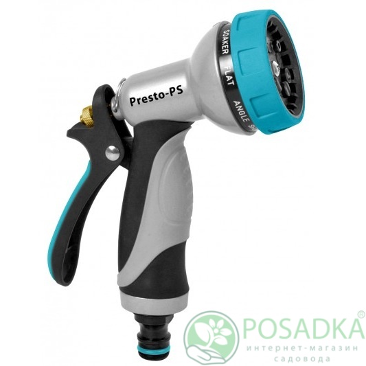 картинка Пистолет для полива металлический Presto-PS насадка на шланг (72033) 