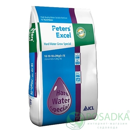 картинка Peters Exel Hard Water Grow Special 18-10-18-2MgO+Te, 15кг 