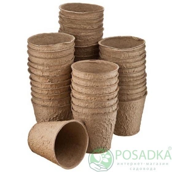 картинка Торфяные горшки для рассады (80х80 мм) 10 шт 