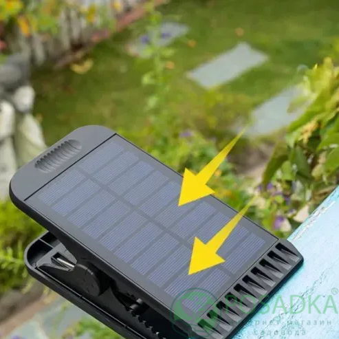 картинка Уличный светильник LED LED/5W/340 mAh с датчиком движения (зажим, USB, IP65) 