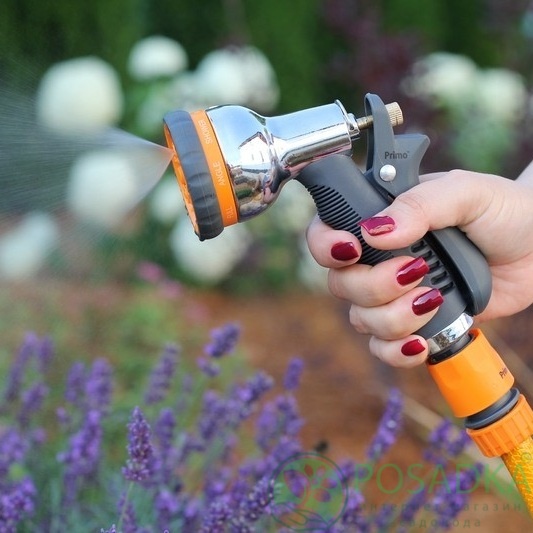 картинка Пистолет для полива металлический Presto-PS насадка на шланг (7204D) 