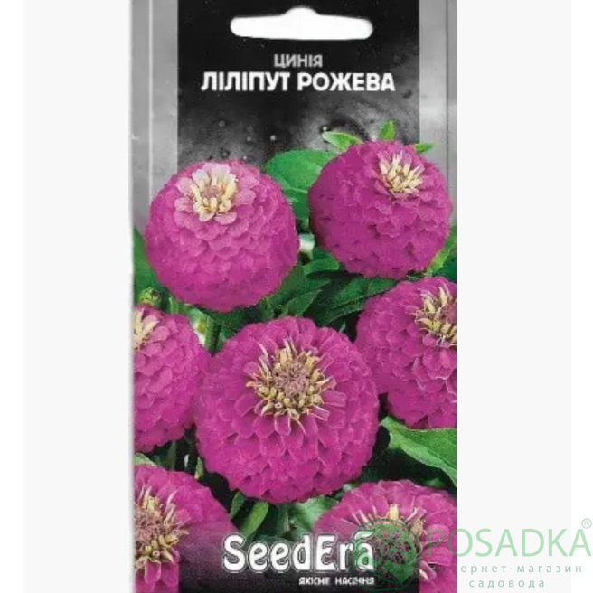 картинка Семена Циния Лилипут элегантная розовая 0,5 г, Seedera 