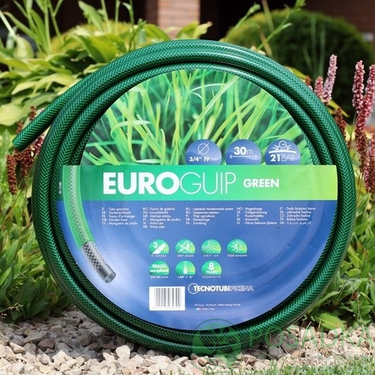 картинка Шланг садовый Tecnotubi Euro Guip Green для полива диаметр 3/4 дюйма, 20 м (EGG 3/4 20) 