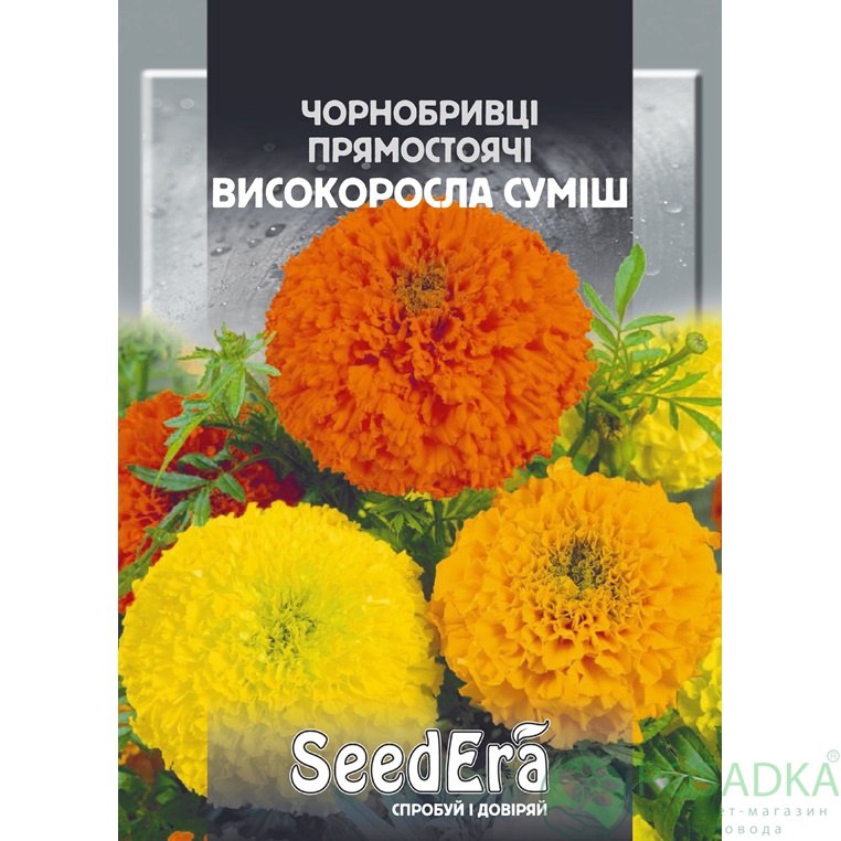 картинка Бархатцы Прямостоячие Высокорослая Смесь 5 г 