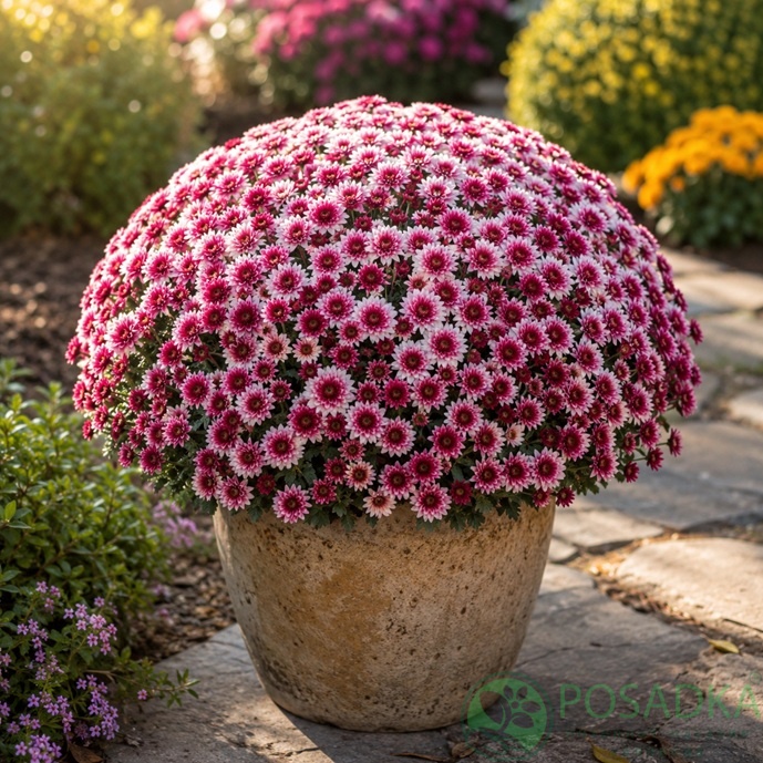 картинка Хризантема мультифлора Lively Pink Bicolor 