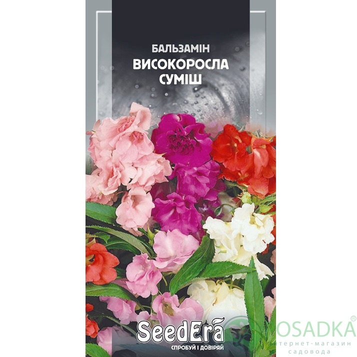 картинка Семена Бальзамин садовый Высокорослая смесь 0,5 г, Seedera 