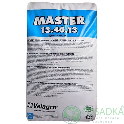 картинка Удобрение Master 13.40.13, 25кг, Valagro 