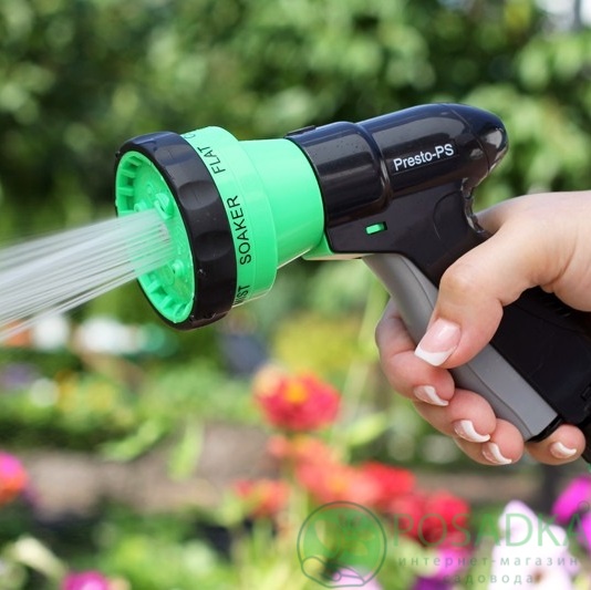 картинка Пистолет для полива пластиковый Presto-PS насадка на шланг (2048N) 
