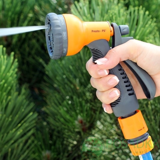 картинка  Пистолет для полива пластиковый Presto-PS насадка на шланг (7202) 