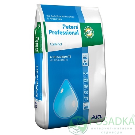 картинка Peters Professional Combi-Sol 6-18-36-3MgO+Te, 15кг 