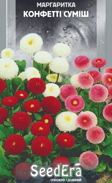 картинка Маргаритка Конфетти смесь двухлетняя семена (0.1гр) 