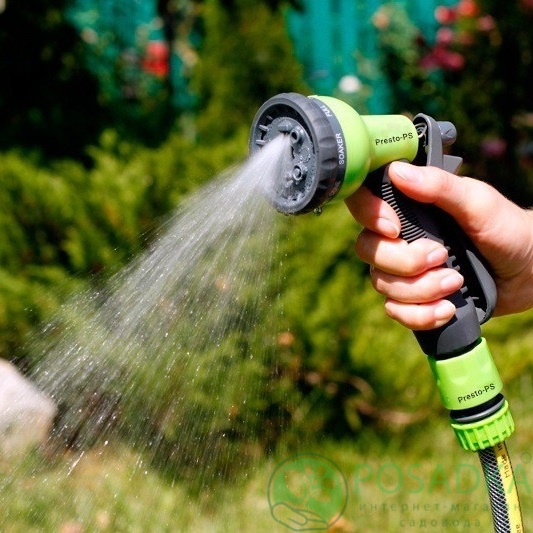 картинка  Пистолет для полива пластиковый Presto-PS насадка на шланг (7202G) 