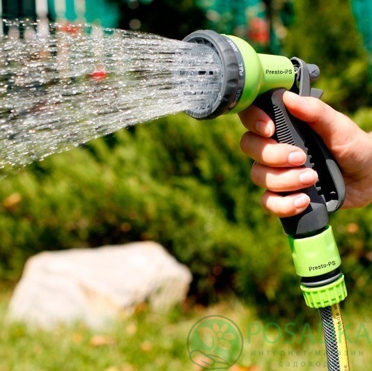 картинка  Пистолет для полива пластиковый Presto-PS насадка на шланг (7202G) 
